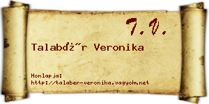 Talabér Veronika névjegykártya